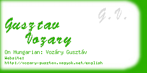gusztav vozary business card