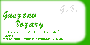 gusztav vozary business card